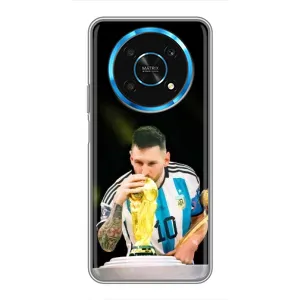 Чехлы для Huawei Honor Magic 5 Lite 5G (Leo чемпион) (AlphaPrint) (Кубок Месси)