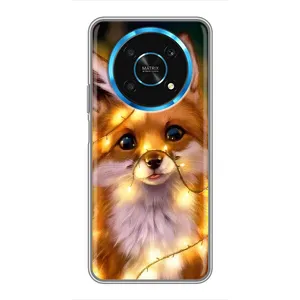 Чехлы с картинкой Лисички для Huawei Honor Magic 5 Lite 5G (VPrint) (Лисичка в гирляндах)