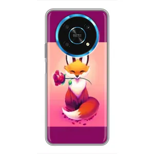 Чехлы с картинкой Лисички для Huawei Honor Magic 5 Lite 5G (VPrint) (Лисичка с розочкой)