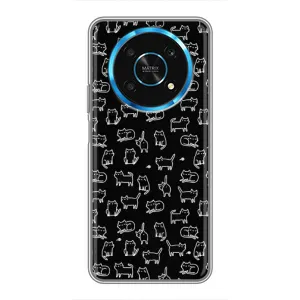 Чехол с принтом для Huawei Honor Magic 5 Lite 5G (AlphaPrint) Модные коты (Меленькие котики)