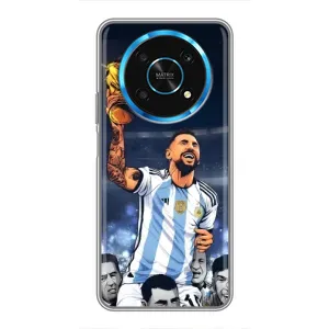 Чехлы для Huawei Honor Magic 5 Lite 5G (Leo чемпион) (AlphaPrint) (Месси с кубком)