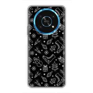 Новорічні, Святкові Чохли для Huawei Honor Magic 5 Lite 5G - 2024 год (Новорічний фон)