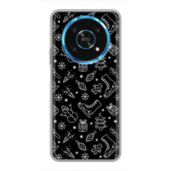 Чохол з принтом «Новорічний фон» для Huawei Honor Magic 5 Lite 5G