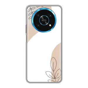 Силконовий чохол з принтом в квітах на Huawei Honor Magic 5 Lite 5G (Нюдова гілочка абстракція)