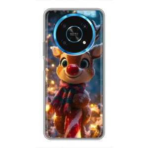 Яскравий чохол для Huawei Honor Magic 5 Lite 5G з Зимові Оленята (Олень з шарфом)