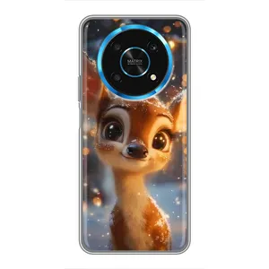 Яскравий чохол для Huawei Honor Magic 5 Lite 5G з Зимові Оленята (Оленятко серед гірлянд)