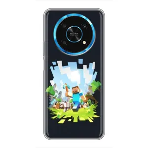 Чехол Майнкрафт на Huawei Honor Magic 5 Lite 5G (AlphaPrint) Minecraft (персонажи Minecraft)