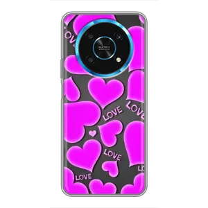 Чехлы для любимой на Хуавей Хонор Мэджик 5 Лайт 5G (VPrint) (Pink hearts)