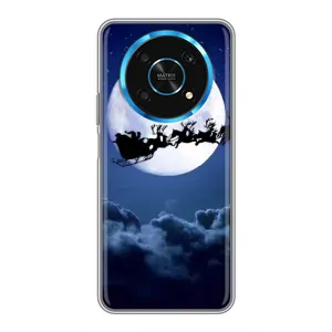 Новогодние Чехлы для Хуавей Хонор Мэджик 5 Лайт 5G (VPrint) (Санта - луна)