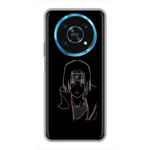 Чехлы на тему: Итачи Учиха для Huawei Honor Magic 5 Lite 5G (AlphaPrint) (силуэт Итачи)