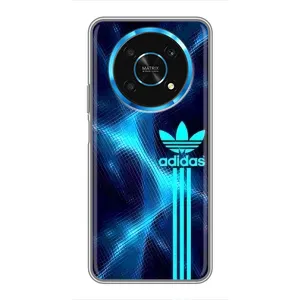 Чехлы Адидас для Huawei Honor Magic 5 Lite 5G (AlphaPrint) (Синий Адидас)