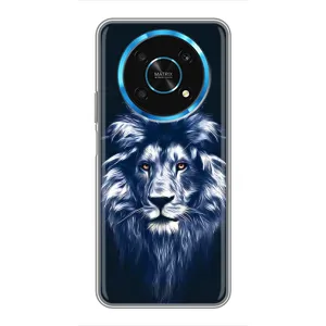Чехол со Львом для Huawei Honor Magic 5 Lite 5G (VPrint) (Синий Лев)
