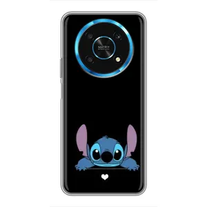 Чехол с принтом Стич на Huawei Honor Magic 5 Lite 5G (Стич на черном)