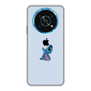 Чехол с принтом Стич на Huawei Honor Magic 5 Lite 5G (Stitch apple)
