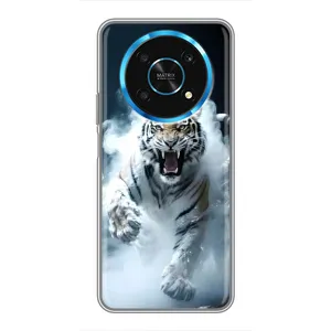 Чохол з картинкою 'Хижаки' для Huawei Honor Magic 5 Lite 5G (Білий тигр у диму)