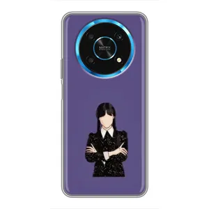 Чехлы Венсдей на Huawei Honor Magic 5 Lite 5G Уэнсдей (AlphaPrint) (Уэнздей в черном)