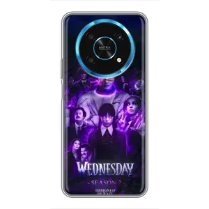 Чохол з дизайном Венздей 2 на Huawei Honor Magic 5 Lite 5G (Фіолетова магія Венздей)
