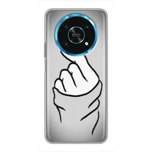 Чехол с принтом для Huawei Honor Magic 5 Lite 5G (AlphaPrint - Знак сердечка) (Значок Love)