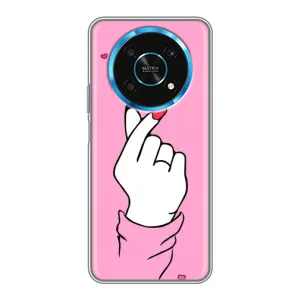 Чехол с принтом для Huawei Honor Magic 5 Lite 5G (AlphaPrint - Знак сердечка) (Знак Love)
