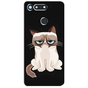 Чохол з принтом для Huawei Honor View 20 / V20 (AlphaPrint) Модні коти (Сумний кіт)