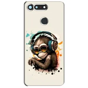 Чохол з Мавпами Huawei Honor View 20 / V20 - (AlphaPrint) (Макака в навушниках)