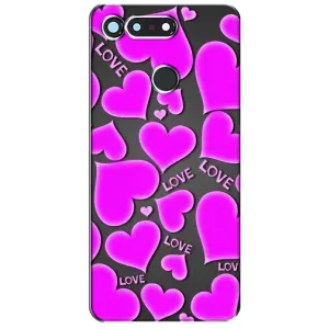 Чехлы для любимой на Хуавей Хонор Вью 20 / В20 (VPrint) (Pink hearts)