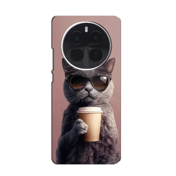 Чехол с принтом «Кот с кофе» для Huawei Enjoy 90 Pro Max