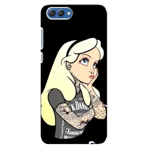 Чехол с печатью для Huawei Honor 10, COL-Al00 - (Мода) (AlphaPrint) (Девочка в тату)