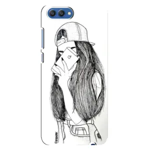 Чехол с печатью для Huawei Honor 10, COL-Al00 - (Мода) (AlphaPrint) (Фото девочки)