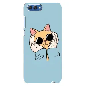 Чохол на Хонор 10 з Котиками (VPrint) (Котик в окулярах)