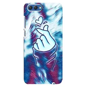 Чехол с принтом для Huawei Honor 10, COL-Al00 (AlphaPrint - Знак сердечка) (Радужное сердце)