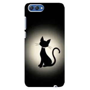 Чехол с принтом для Huawei Honor 10, COL-Al00 (AlphaPrint) Модные коты (Силуэт котика)