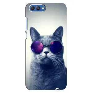 Чехол с принтом для Huawei Honor 10, COL-Al00 (AlphaPrint) Модные коты (Стильный кот)