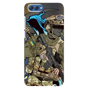 Чехлы с картинкой ЗСУ для Huawei Honor 10, COL-Al00 (AlphaPrint) (Воин ВСУ)