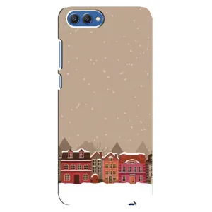 Новогодние, Праздничные Чехлы для Huawei Honor 10, COL-Al00 - 2024 год (Зимний город)