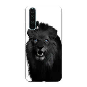 Чехлы с картинками животных Huawei Honor 20 Pro (Черный ЛЕВ)