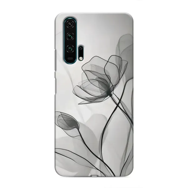 Чохол з принтом «Чорні квіти» для Huawei Honor 20 Pro Чохол з принтом «Чорні квіти» для Huawei Honor 20 Pro