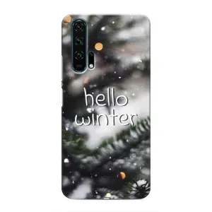 Новогодние, Праздничные Чехлы для Huawei Honor 20 Pro - 2024 год (Hello winter)
