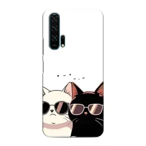 Чехол с рисунком кот на Huawei Honor 20 Pro (Коты в очках)
