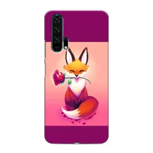 Чохли з картинкою Лисичка для Huawei Honor 20 Pro (VPrint) (Лиса з трояндою)