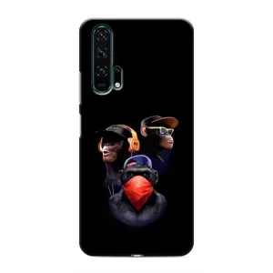 Чехол с Обезьянами Huawei Honor 20 Pro - (AlphaPrint) (Три обезьяны)