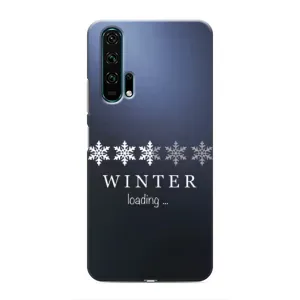 Зимние Чехлы для Хуавей Хонор 20 Про - прозрачный фон (Winter loading)
