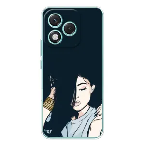 Чохол з друком для Huawei Honor 400 Lite - (Мода) (AlphaPrint) (Гарна дівчина)