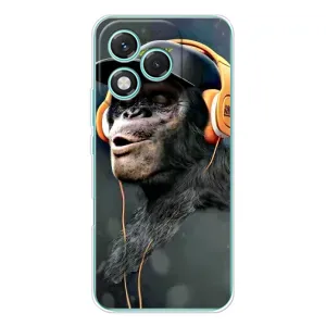 Чохол з Мавпами Huawei Honor 400 Lite - (AlphaPrint) (В навушниках)