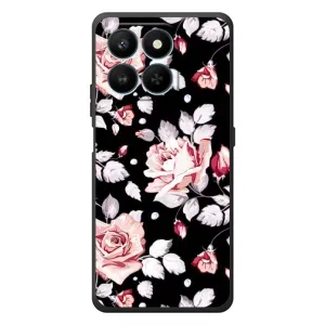 Чохли з квітами для Huawei Honor 400 Smart (VPrint) (Квіти на чорному)