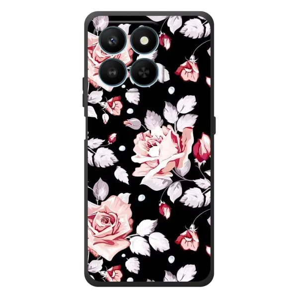 Чехол с принтом «Цветочки на черном» для Huawei Honor 400 Smart