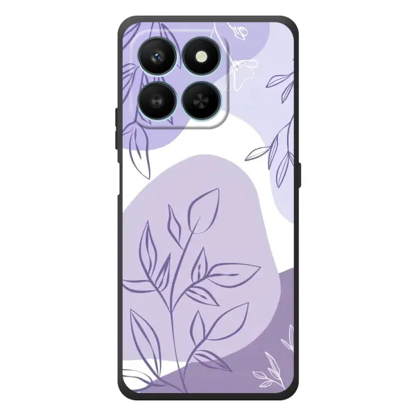 Чехол с принтом «Фиолетовые листья абстракция» для Huawei Honor 400 Smart
