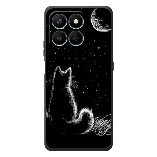 Чохол з принтом «Котик і місяць» для Huawei Honor 400 Smart