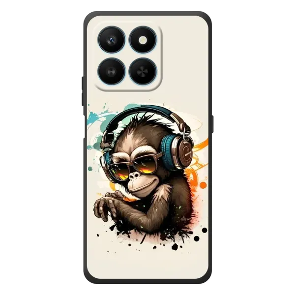 Чохол з принтом «Макака в навушниках» для Huawei Honor 400 Smart