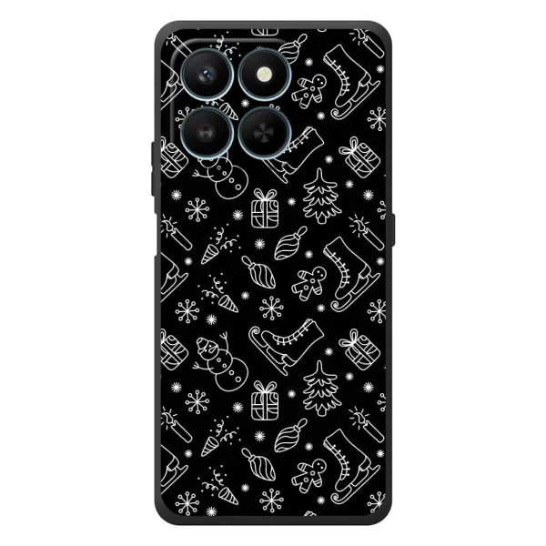 Чехол с принтом «Новогодний фон» для Huawei Honor 400 Smart